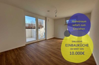 EINBAUKÜCHE INKLUSIVE - Sonnige 2,5-Zi.-Wohnung mit Terrasse u. Garten in Aying-Großhelfendorf