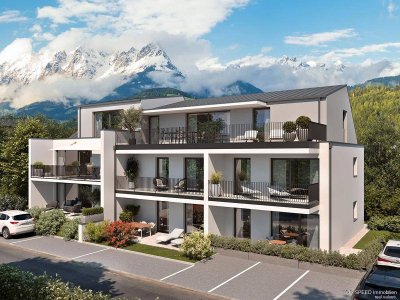 Helle Familienwohnung mit Garten, Terrasse und Balkon in schöner Lage