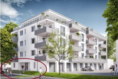KL-Fischerhof: Neubau-Erstbezug - 3 Zimmer EG Wohnung mit EBK, Terrasse, Garten und KFZ Stellplatz!