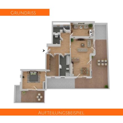 Stilvolle Penthouse-Wohnung mit gehobener Innenausstattung mit Dachterrasse und EBK in Bad Harzburg
