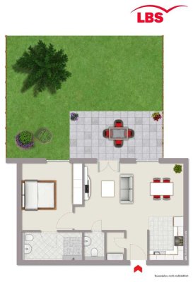 Neubau-Barrierefreie 2,5 Zi. Erdgeschoss-Wohnung mit Terrasse und Garten