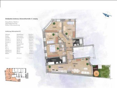Leipzig – Großzügige 5-Zimmer-Gartengeschosswohnung mit Terrasse, Balkon & gehobener Ausstattung | 1
