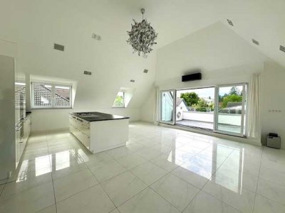 Lichtdurchflutetes Penthouse mit Dachterrasse und zusätzlich separater Hobbyraum im Souterain