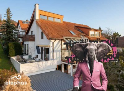 Maisonettewohnung mit außergewöhnlichem Raumgefühl und Ausblick in Eningen.