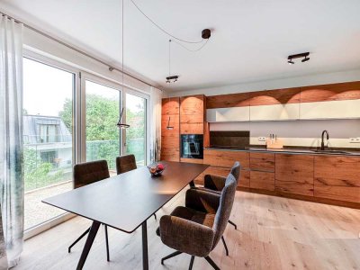 Luxuriöse vollmöblierte Designerwohnung in Harlaching mit Einbauküche und Balkon