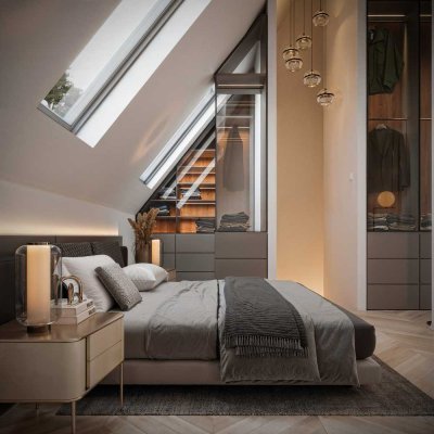 Penthouse-Feeling im Neubau: Maisonette-Wohnung mit privater Dachterrasse