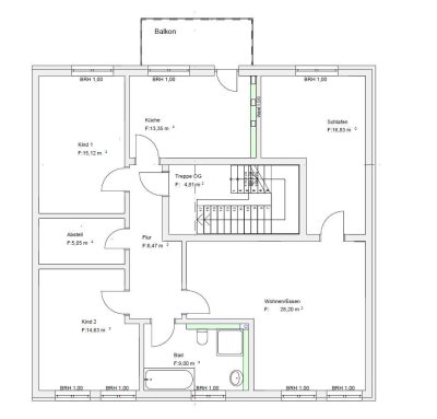Neuwertige 4,5-Zimmer-Wohnung mit Balkon und EBK in Magdeurg im Dachgeschoss