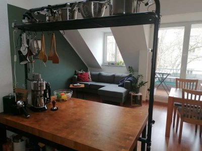 Wunderschöne 2-Zimmer Maisonette-, Galeriewohnung in Karlsruhe, Weststadt, zentrumsnah