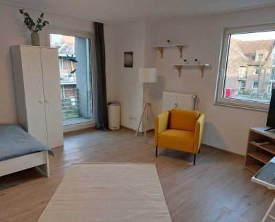 Möblierte helle Apartmentwohnung in ruhiger Lage in Hiltrup-West mit Balkon