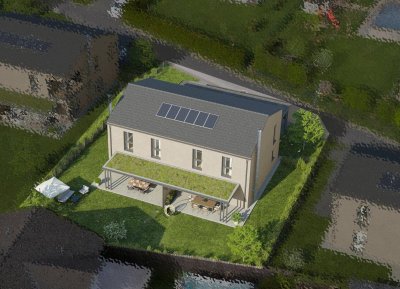 Schlüsselfertige Neubau- Doppelhaushälfte in sehr guter Lage mit Terrasse und Eigengarten sowie zwei eigene Carports