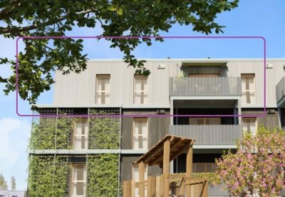GRÜNE STADTVILLEN - GANZ OBEN! | 3 Zimmer im DG | Holzbauweise - Modern - Nachhaltig | Provisionsfrei!