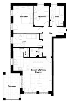 4-Zimmer-Wohnung mit Gartenterrasse in Detmold (Werreterrassen), zentrumsnah