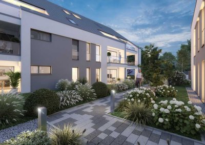 KfW40 4-Zi. Süddachterrasse: Wohnen auf zwei Ebenen