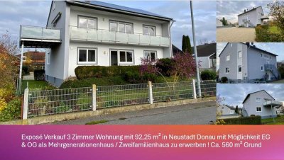 3-Zimmer Erdgeschosswohnung mit 2 Stellplätzen in Neustadt/Donau privat/provisionsfrei zu verkaufen
