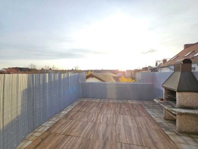 Attraktive 3-Raum-Wohnung mit Einbauküche und sonniger Dachterrasse