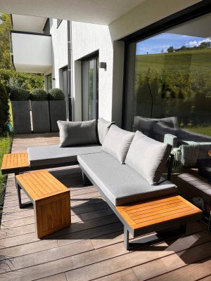 Möblierte 2-Zimmer Erdgeschosswohnung mit Garten