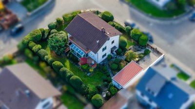 Freistehends Einfamilienhaus mit Wintergarten, Garage und großem Garten in Trebur