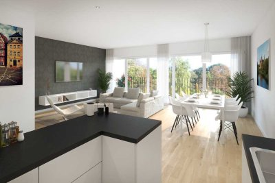 Provisionsfreie, moderne 2-Zimmer-Wohnung im lichtdurchfluteten Neubau