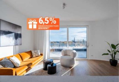 Jetzt 6,5%* geschenkt! Sonniges Penthouse 3 Zi., Einbauküche und Dachterrasse mit Seeblick!