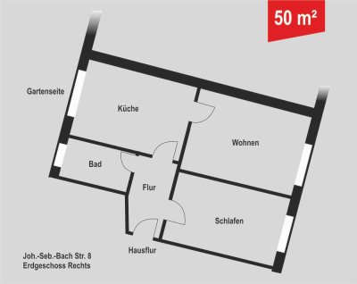 2,5-Zimmer Wohnung im Erdgeschoss in Remscheid-Innenstadt