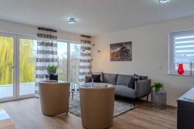 Moderne 2-Zimmer-Neubauwohnung mit Terrasse & Garten am Naturschutzgebiet
