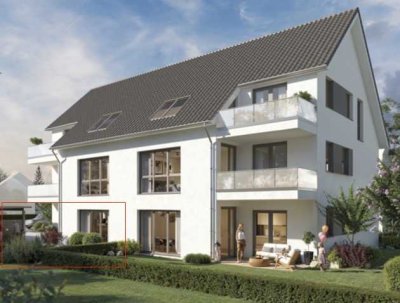 Erstbezug im KfW-40-Standard: Stillvolle 3-Zimmer-Wohnung mit Garten - Carport und Luxus Küche