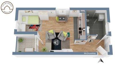 Gepflegte Etagenwohnungen in zentraler Senioren-Wohnanlage Nr. 1