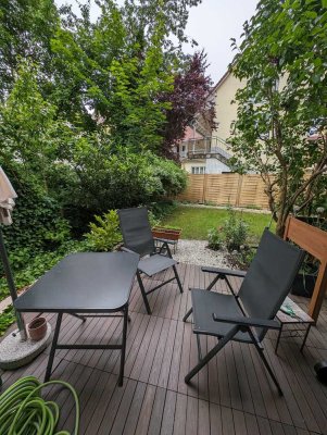 Ruhige Terrassenwohnung mit Süd-Garten in zentraler Lage