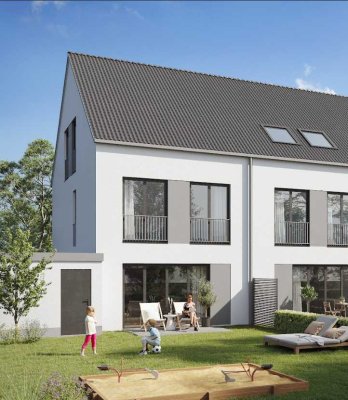 Moderne Einfamilien-Doppelhaushälfte mit Grundstück! Süd-Lage! Ausbaureserve im Dachgeschoss!