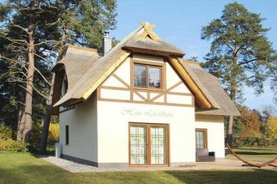 Schönes Reetdach-Ferienhaus mit Haffblick in gehobener Innenausstattung