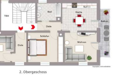 Schöne 2,5-Zimmer-Wohnung mit Balkon in Hollfeld