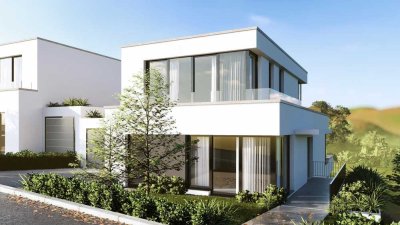 Mondäne Bauhausvilla auf exklusivem Panoramagrundstück