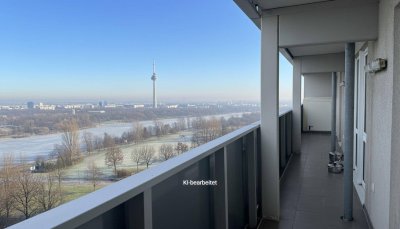 Mischek Tower: Möblierte 3,5 Zimmer mit Loggia und Weitblick auf den Donaupark!