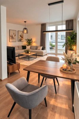 Dachterrasse. Aussicht. Genau dein Ding!  – Penthouse mit Stellplatz in Sülfeld