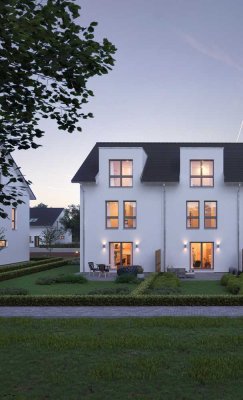 Moderne Doppelhaushälfte mit Keller und schönem Garten in ruhiger Lage