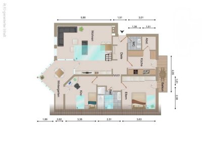 Geschmackvolle 4-Raum-Maisonette-Wohnung mit Balkon und EBK in Schorndorf