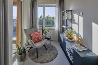 Gesundes Wohnen vor den Toren Münchens – 1-Zimmer vollmöbliert im HOKI Living Holzkirchen