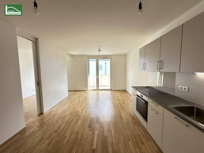 Hochwertige Neubau-Wohnung mit sonnigem Balkon nahe Gewerbepark Stadlau und Kagraner Platz in Ruhelage!