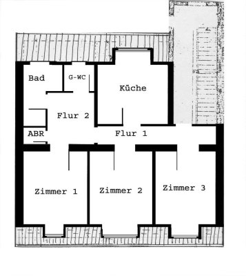 Nähe neue FH: sehr helle 3-Zimmer-DG Wohnung (WG-geeignet)
