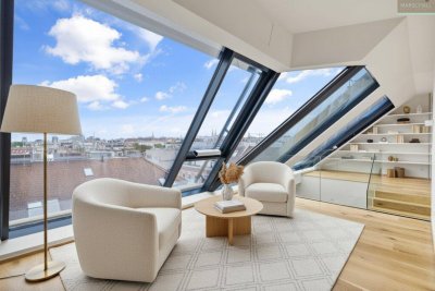 Beeindruckende Penthousewohnung mit wunderschönem Blick und Garage in Stilaltbau