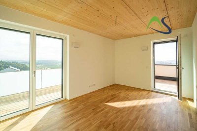 Whg 21 - Dachterrassenwohnung mit Süd-/Westterrasse, großem Süd-/Ostbalkon mit traumhaftem Ausblick