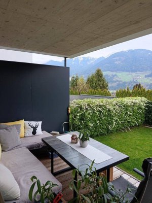 VOMP: wunderschöne 3-Zimmer- Gartenwohnung mit Bergblick
