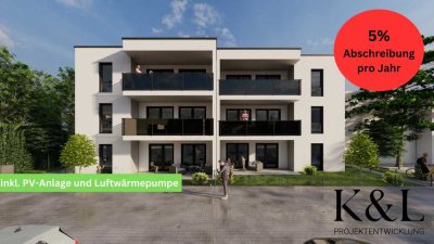 Rollstuhlfahrer-geeignete 3-Zi-EG-Wohnung mit Terrasse inkl. PV-Anlage u. Wärmepumpe in Bendorf - W1
