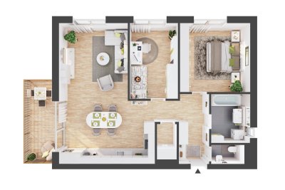 Helle 3-Zimmer-Dachgeschosswohnung (Top AW08)