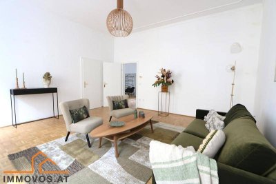 MITTEN IM SIEBENTEN: BIEDERMEIERCHARME - 4 ZIMMERWOHNUNG MIT FREIFLÄCHE!