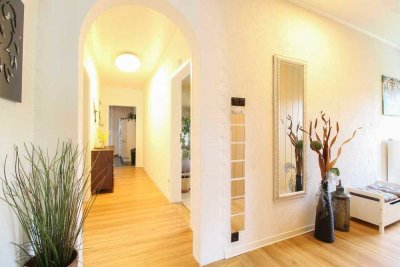 Maisonette mit Haus-im-Haus-Flair, Kamin & Garten – Ruhe & Ausblick inklusive