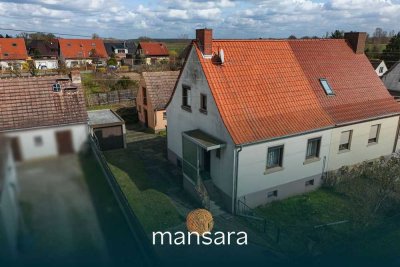 Magdeburg-Pechau: Doppelhaushälfte im Grünen mit großem Grundstück & Baupotenzial