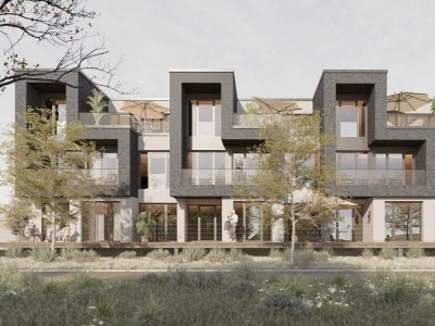 Moderne Architektur trifft Natur – 3-Zimmer-Wohnung mit Balkon in zeitgemäßem Design