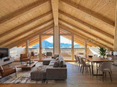 Luxuriöse Neubau - Dachgeschosswohnung im Alpenchick mit Panoramablick