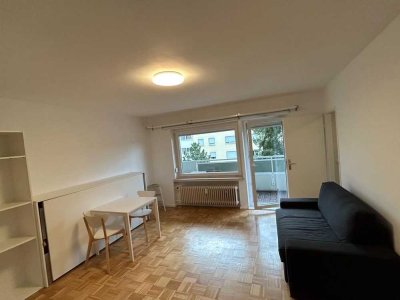 Helle, möblierte 1-Zimmer-Wohnung mit Loggia & Stellplatz – ab sofort frei